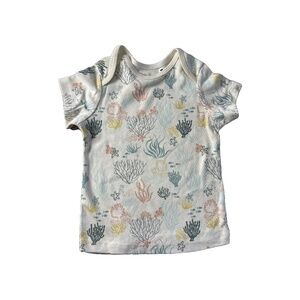 Little Lentil Unisex Coral T-Shirt size: 18-24 months